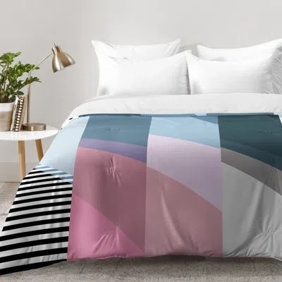 Deny Designs Mareike Boehmer Geometry Blocking Comforter Set In Pink