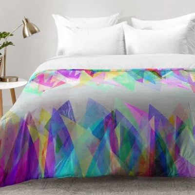 Deny Designs Mareike Boehmer Graphic X Comforter Set In Blue,purple