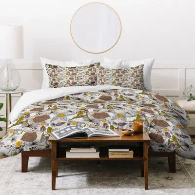 Deny Designs Marta Barragan Camarasa Fruit Duvet Cover Set In Green,brown