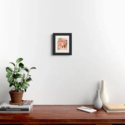 Deny Designs Marta Barragan Camarasa Giant Modern Flowers A Framed Art Print In Black