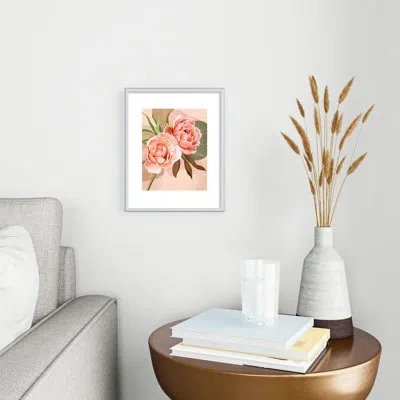 Deny Designs Marta Barragan Camarasa Giant Modern Flowers A Metal Framed Art Print In Silver