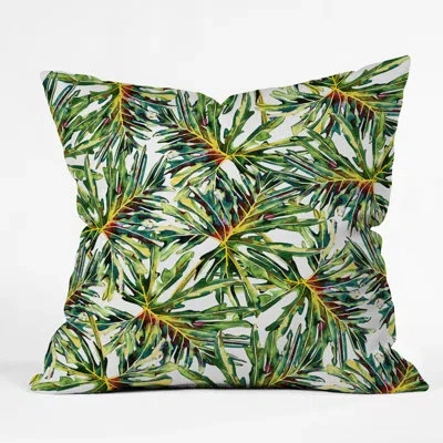 Deny Designs Marta Barragan Camarasa Palm Leaves Paradise Indoor/outdoor Throw Pillow