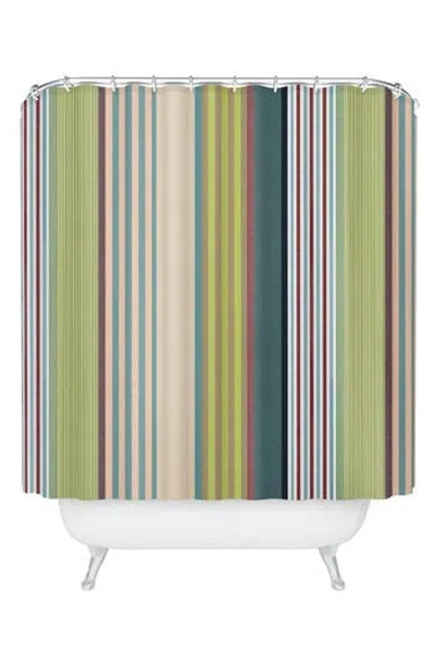 Deny Designs Marta Barragan Camarasa Stripe Shower Curtain In Green