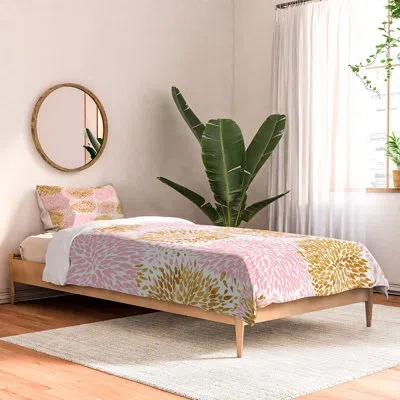Deny Designs Marta Barragan Pink/rust Standard Cotton Duvet Cover Set In Pink;rust