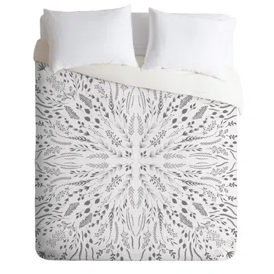 Deny Designs Maze Duvet Cover In Gray,white