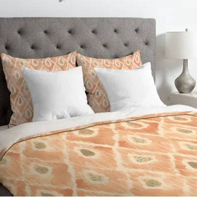 Deny Designs Me Duvet Cover In Peach