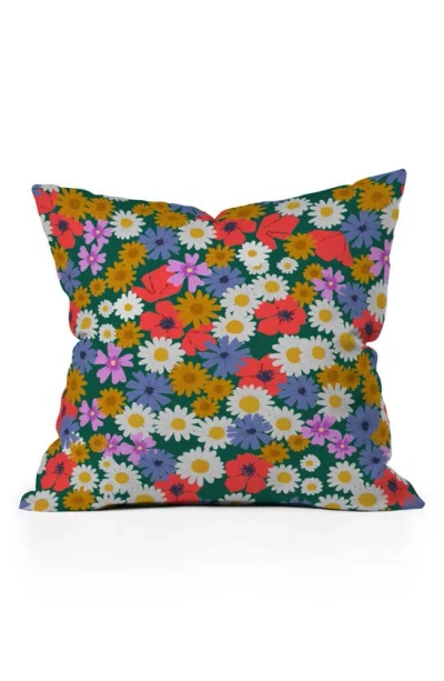 Deny Designs Meadow Wildflowers Accent Pillow In Multi