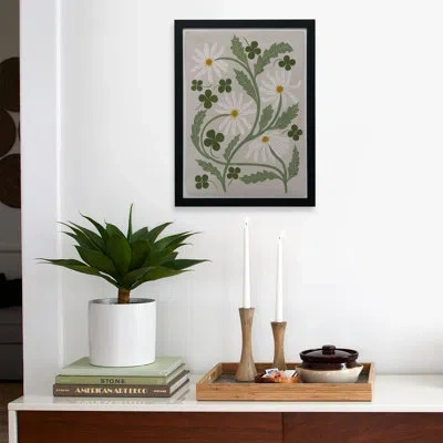 Deny Designs Megan Galante Clover Daisy Floral Framed Poster