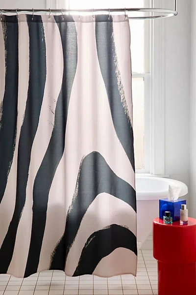 Deny Designs Megan Galante For Deny Painted Zebra Shower Curtain In Black/white At Urban Outfitters