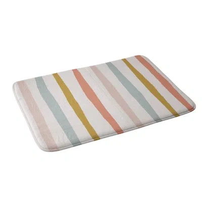 Deny Designs Menina Lisboa Summer Colorful Stripes Memory Foam Bath Mat