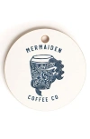 Deny Designs Mermaiden Coffee Cutting Board In White