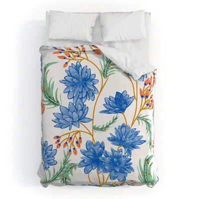 Deny Designs Microfiber Duvet Cover Set In Blue,white
