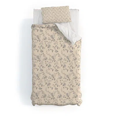 Deny Designs Mieken Petra Designs Vintage Floral Duvet Cover Set In Cream