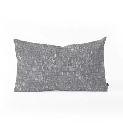 Deny Designs Mini Line Work Oblong Indoor/outdoor Lumbar Pillow