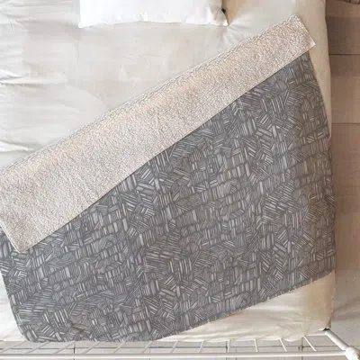Deny Designs Mini Line Work Throw In Gray