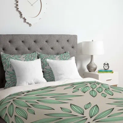 Deny Designs Mint Duvet Cover Set In Green