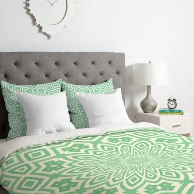 Deny Designs Mint Duvet Cover Set In Green