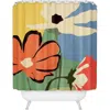 Deny Designs Modern Abstract Floral Print Shower Curtain