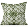 Deny Designs Modern Abstract Print Throw Pillow In Green