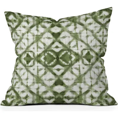 Deny Designs Modern Abstract Print Throw Pillow In Green