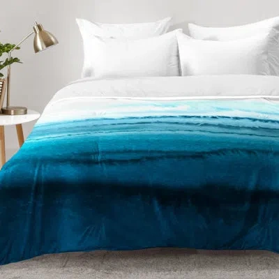 Deny Designs Monika Strigel Modern & Contemporary Comforter Set In Denim Blue,sapphire Blue,sky Blue,white