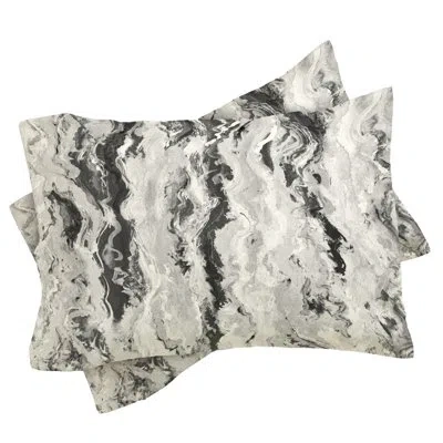 Deny Designs Mono Melt By Lisa Argyropoulos Polyester Envelope Sham In Gray