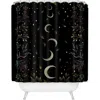 Deny Designs Moon Garden Shower Curtain In Black-white