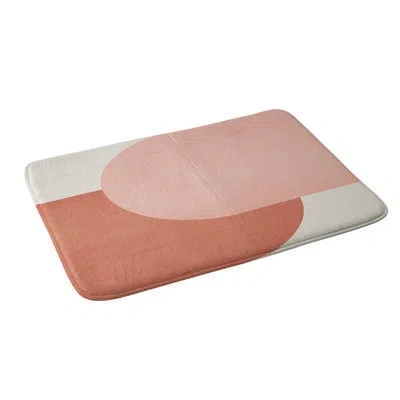 Deny Designs Moonlightprint Halfmoon Colorblock Pink Memory Foam Bath Mat
