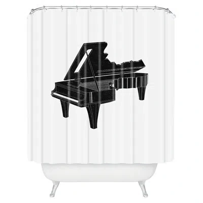 Deny Designs Music Is The Key Shower Curtain Single + Hooks