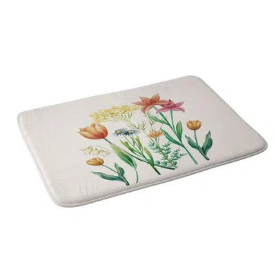 Deny Designs Nadja Vibrant Flowers Memory Foam Bath Mat