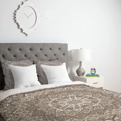 Deny Designs Neutral Duvet Cover In Beige