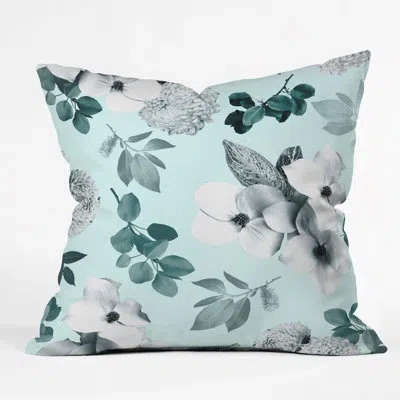 Deny Designs Night Bloom Moonlit Mint Indoor/outdoor Throw Pillow