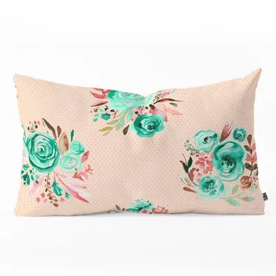 Deny Designs Ninola Design Sweet Roses Lumbar Pillow