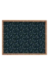 Deny Designs Nordic Wood Tray In Blue