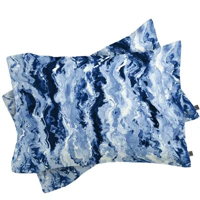 Deny Designs Ocean Melt Pillowcase In Blue