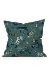 Deny Designs Ocean Pattern Square Throw Pillow In Green