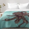 Deny Designs Octopus Bloom Comforter Set In Blue,brown