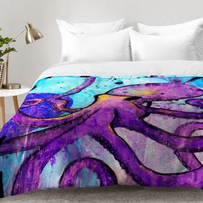 Deny Designs Octopus Comforter Set In Purple