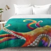 Deny Designs Octopus Comforter Set In Turquoise,orange