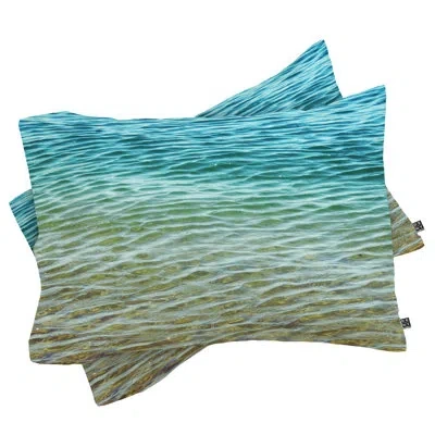 Deny Designs Ombre Sea Pillowcase In Blue