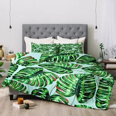 Deny Designs Oranges Tropical Comforter In Green