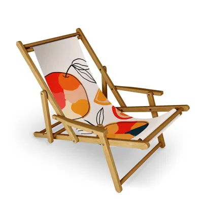 Deny Designs Oris Eddu Juicy Citrus Slingchair In Brown