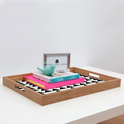 Deny Designs Ottoman/coffee Table Tray In Black
