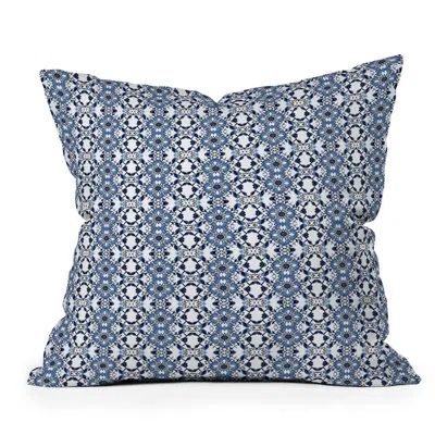 Deny Designs Outdoor Square Pillow Cover In Blue