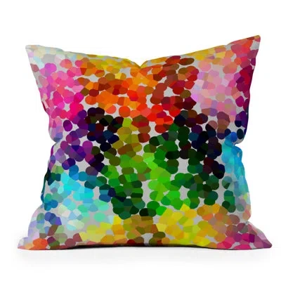 Deny Designs Outdoor Square Pillow Cover In Green;red;yellow;pink;orange;purple