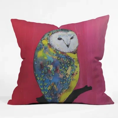 Deny Designs Owl On Lipstick Throw Pillow