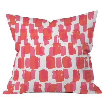 Deny Designs Paint Play Outdoor Throw Pillow In Red;pink;orange