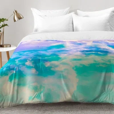 Deny Designs Painted Clouds Comforter Set In Blue,purple