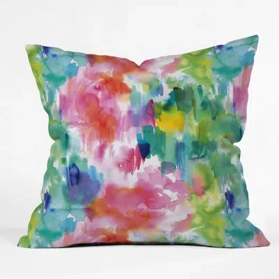 Deny Designs Painterly Tropical Indoor/outdoor Throw Pillow