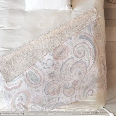 Deny Designs Pale Paisley Blanket In Brown;green